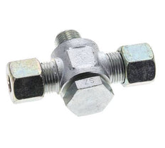 10S & M16x1.5 Zink plated Steel Tee Swivel Joint Cutting Fitting with Male Threads 400 bar ISO 8434-1