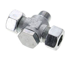 18L & G1/2'' Zink plated Steel Tee Swivel Joint Cutting Fitting with Male Threads 315 bar ISO 8434-1