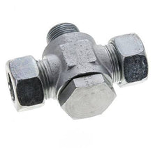 22L & G3/4'' Zink plated Steel Tee Swivel Joint Cutting Fitting with Male Threads 160 bar ISO 8434-1