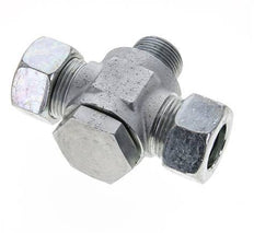 22L & G3/4'' Zink plated Steel Tee Swivel Joint Cutting Fitting with Male Threads 160 bar ISO 8434-1