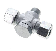 14S & G1/2'' Zink plated Steel Tee Swivel Joint Cutting Fitting with Male Threads 400 bar ISO 8434-1