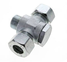 25S & G1'' Zink plated Steel Tee Swivel Joint Cutting Fitting with Male Threads 250 bar ISO 8434-1