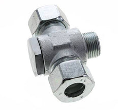 25S & G1'' Zink plated Steel Tee Swivel Joint Cutting Fitting with Male Threads 250 bar ISO 8434-1