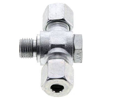 8S & M14x1.5 Acier zingue Tee Swivel Joint Cutting Fitting with Male Threads 400 bar NBR ISO 8434-1