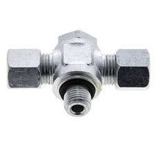 10L & G1/4'' Acier zingue Tee Swivel Joint Cutting Fitting with Male Threads 315 bar NBR ISO 8434-1