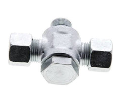 12L &amp; G3/8'' Acier zingué Tee Swivel Joint Cutting Fitting with Male Threads 315 bar NBR ISO 8434-1