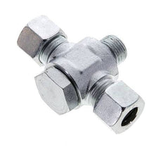 12L & G3/8'' Acier zingue Tee Swivel Joint Cutting Fitting with Male Threads 315 bar NBR ISO 8434-1