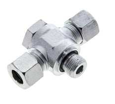 12L &amp; G3/8'' Acier zingué Tee Swivel Joint Cutting Fitting with Male Threads 315 bar NBR ISO 8434-1