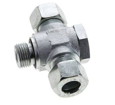 15L &amp; G1/2'' Acier zingué Tee Swivel Joint Cutting Fitting with Male Threads 315 bar NBR ISO 8434-1