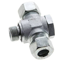 15L & G1/2'' Acier zingue Tee Swivel Joint Cutting Fitting with Male Threads 315 bar NBR ISO 8434-1