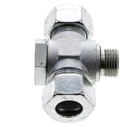 18L & G1/2'' Acier zingue Tee Swivel Joint Cutting Fitting with Male Threads 315 bar NBR ISO 8434-1