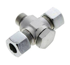 16S & G1/2'' Acier zingue Tee Swivel Joint Cutting Fitting with Male Threads 400 bar NBR ISO 8434-1