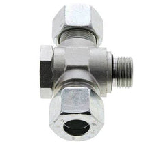 16S &amp; G1/2'' Acier zingué Tee Swivel Joint Cutting Fitting with Male Threads 400 bar NBR ISO 8434-1