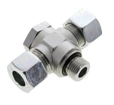 16S &amp; G1/2'' Acier zingué Tee Swivel Joint Cutting Fitting with Male Threads 400 bar NBR ISO 8434-1