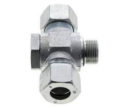 20S &amp; G3/4'' Acier zingué Tee Swivel Joint Cutting Fitting with Male Threads 400 bar NBR ISO 8434-1