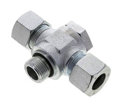 20S &amp; G3/4'' Acier zingué Tee Swivel Joint Cutting Fitting with Male Threads 400 bar NBR ISO 8434-1