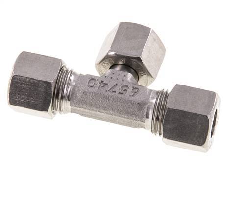 Raccord de coupe en T en acier inoxydable 10L avec pivot 315 bar réglable ISO 8434-1