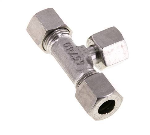 Raccord de coupe en T en acier inoxydable 10L avec pivot 315 bar réglable ISO 8434-1