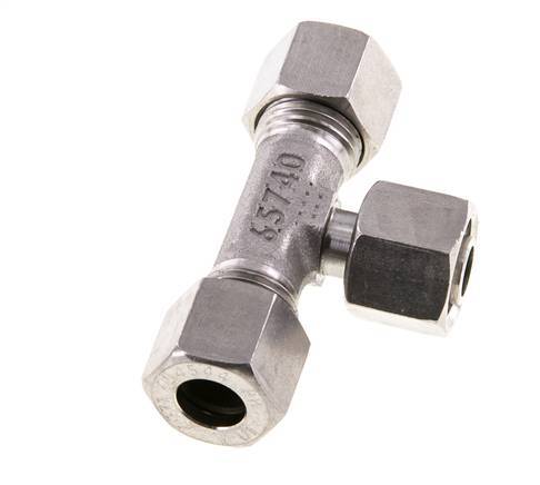 Raccord de coupe en T en acier inoxydable 10L avec pivot 315 bar réglable ISO 8434-1