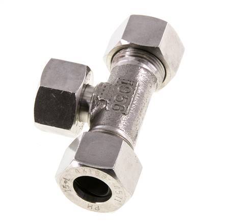 Raccord de coupe en T en acier inoxydable 15L avec pivot 315 bar réglable ISO 8434-1