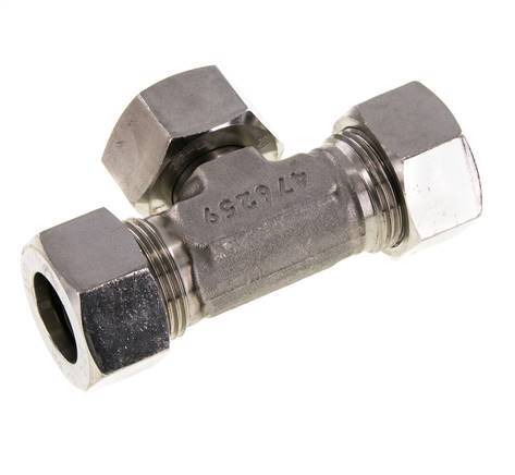 Raccord de coupe en T en acier inoxydable 22L avec pivot 160 bar réglable ISO 8434-1