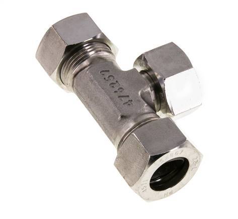 Raccord de coupe en T en acier inoxydable 22L avec pivot 160 bar réglable ISO 8434-1