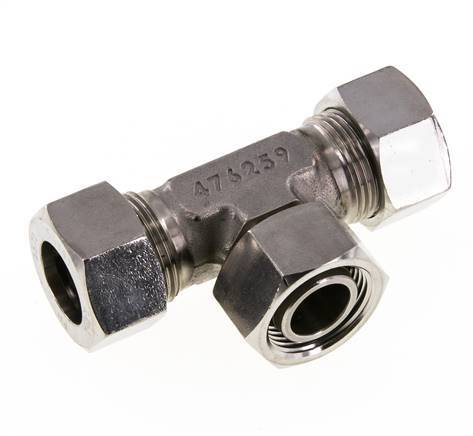 Raccord de coupe en T en acier inoxydable 22L avec pivot 160 bar réglable ISO 8434-1