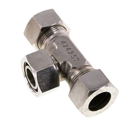 Raccord de coupe en T en acier inoxydable 22L avec pivot 160 bar réglable ISO 8434-1