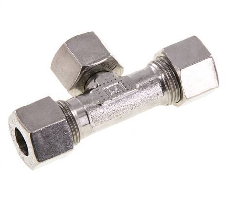 Raccord de coupe en T en acier inoxydable 12S avec pivot 630 bar réglable ISO 8434-1