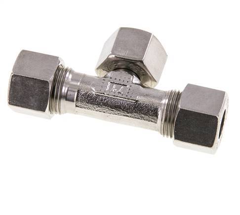 Raccord de coupe en T en acier inoxydable 12S avec pivot 630 bar réglable ISO 8434-1
