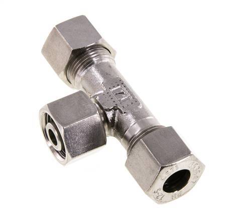 Raccord de coupe en T en acier inoxydable 12S avec pivot 630 bar réglable ISO 8434-1