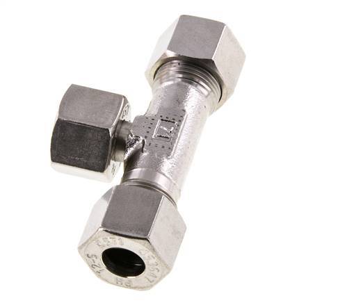 Raccord de coupe en T en acier inoxydable 12S avec pivot 630 bar réglable ISO 8434-1