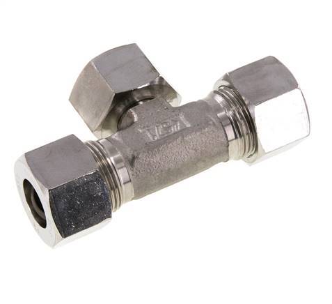 20S Raccord de coupe en T en acier inoxydable avec pivot 400 bar réglable ISO 8434-1