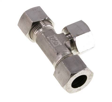 20S Stainless Steel T-Shape Tee Cutting Fitting with Swivel 400 bar Adjustable ISO 8434-1