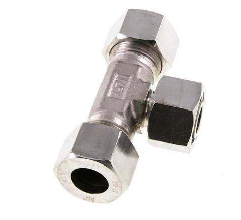 20S Stainless Steel T-Shape Tee Cutting Fitting with Swivel 400 bar Adjustable ISO 8434-1