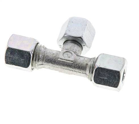 8L Acier zingué T-Shape Tee Cutting Fitting with Swivel 315 bar NBR Adjustable ISO 8434-1