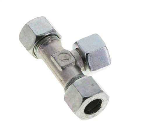 12L Acier zingué T-Shape Tee Cutting Fitting with Swivel 315 bar NBR Adjustable ISO 8434-1