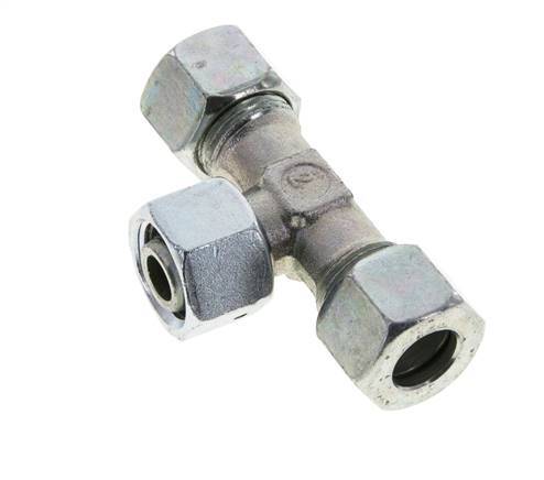 12L Acier zingué T-Shape Tee Cutting Fitting with Swivel 315 bar NBR Adjustable ISO 8434-1