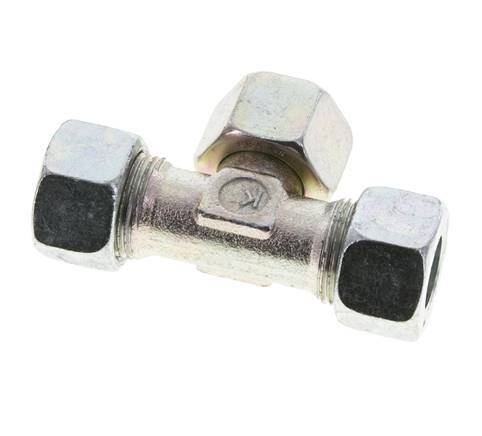 15L Acier zingué T-Shape Tee Cutting Fitting with Swivel 315 bar NBR Adjustable ISO 8434-1