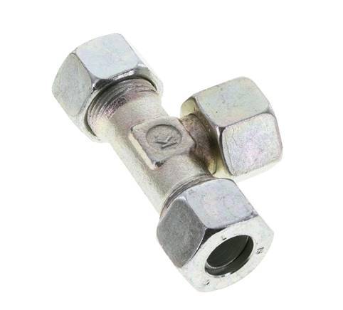 15L Acier zingué T-Shape Tee Cutting Fitting with Swivel 315 bar NBR Adjustable ISO 8434-1
