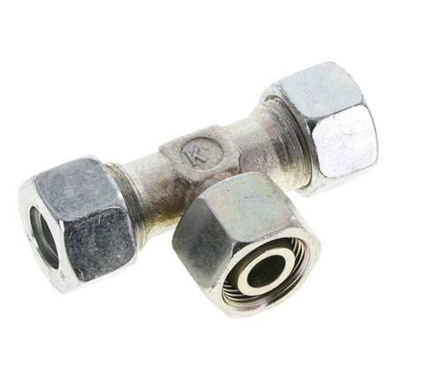 15L Acier zingué T-Shape Tee Cutting Fitting with Swivel 315 bar NBR Adjustable ISO 8434-1