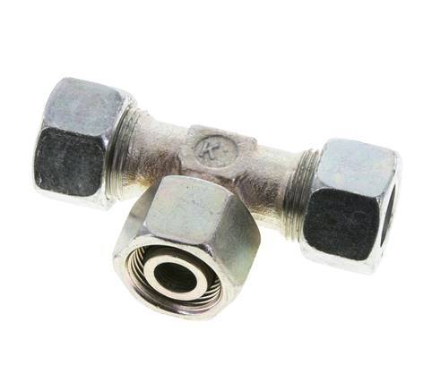 15L Acier zingué T-Shape Tee Cutting Fitting with Swivel 315 bar NBR Adjustable ISO 8434-1