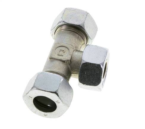 18L Acier zingué T-Shape Tee Cutting Fitting with Swivel 315 bar NBR Adjustable ISO 8434-1