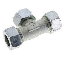 22L Acier zingué T-Shape Tee Cutting Fitting with Swivel 160 bar NBR Adjustable ISO 8434-1