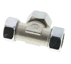 28L Acier zingué T-Shape Tee Cutting Fitting with Swivel 160 bar NBR Adjustable ISO 8434-1