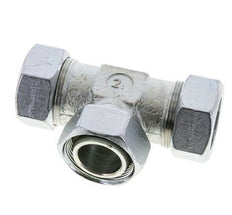 35L Acier zingué T-Shape Tee Cutting Fitting with Swivel 160 bar NBR Adjustable ISO 8434-1