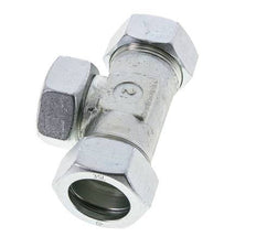 35L Acier zingué T-Shape Tee Cutting Fitting with Swivel 160 bar NBR Adjustable ISO 8434-1