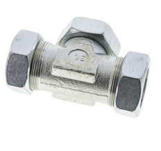 42L Acier zingué T-Shape Tee Cutting Fitting with Swivel 160 bar NBR Adjustable ISO 8434-1