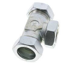 42L Zink plated Steel T-Shape Tee Cutting Fitting with Swivel 160 bar NBR Adjustable ISO 8434-1