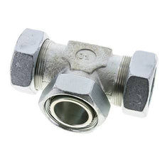 42L Acier zingué T-Shape Tee Cutting Fitting with Swivel 160 bar NBR Adjustable ISO 8434-1
